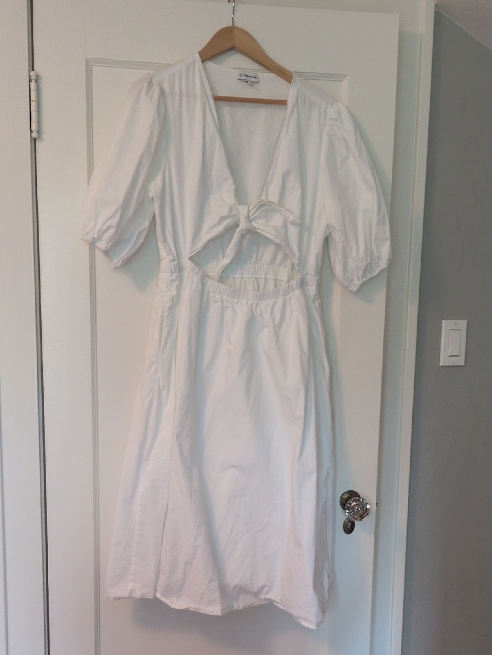 White Tie-Front Midi Dress The dip XL